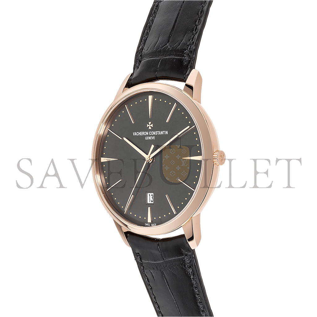 vacheron Co*sta*t*n patrimony date rose gold automatic 40 mm watch 85180/000r-9166